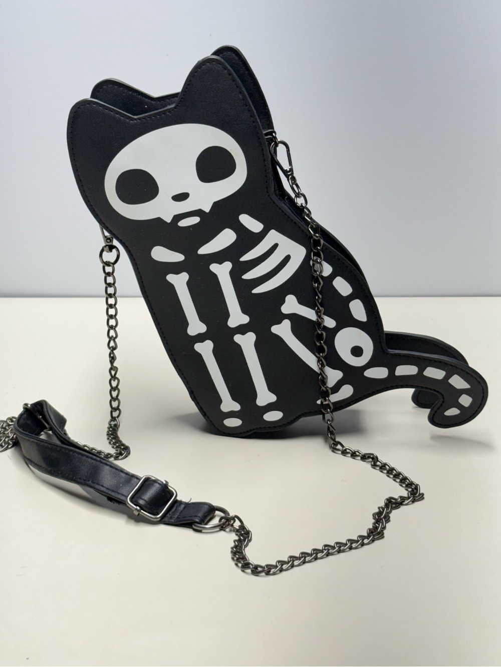 Black Cat Skeleton Crossbody Bag